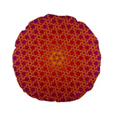 Radial Flower 15  Premium Round Cushion 