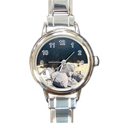 Atlantic Ocean Round Italian Charm Watch