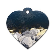 Atlantic Ocean Dog Tag Heart (one Sided)  by DmitrysTravels