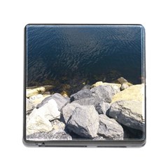 Atlantic Ocean Memory Card Reader With Storage (square) by DmitrysTravels