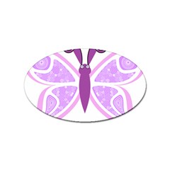 Whimsical Awareness Butterfly Sticker (oval) by FunWithFibro