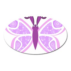 Whimsical Awareness Butterfly Magnet (oval) by FunWithFibro