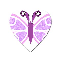 Whimsical Awareness Butterfly Magnet (heart) by FunWithFibro