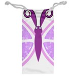 Whimsical Awareness Butterfly Jewelry Bag Back