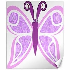 Whimsical Awareness Butterfly Canvas 8  X 10  (unframed)