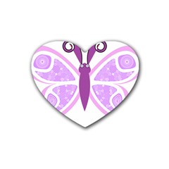 Whimsical Awareness Butterfly Drink Coasters (heart) by FunWithFibro