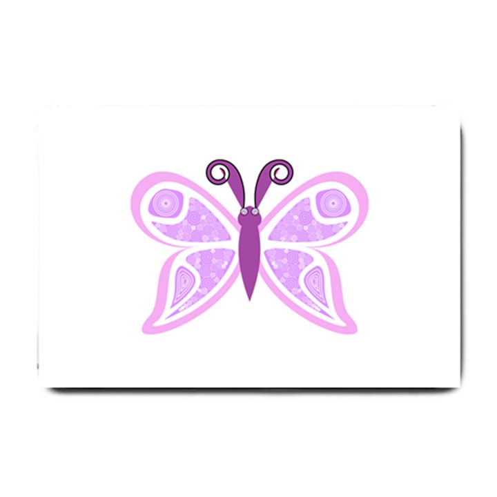 Whimsical Awareness Butterfly Small Door Mat