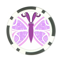 Whimsical Awareness Butterfly Poker Chip by FunWithFibro