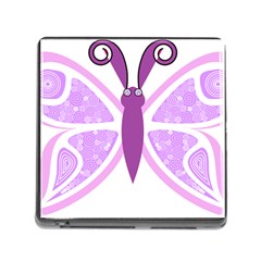 Whimsical Awareness Butterfly Memory Card Reader With Storage (square) by FunWithFibro