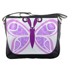 Whimsical Awareness Butterfly Messenger Bag by FunWithFibro