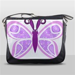 Whimsical Awareness Butterfly Messenger Bag Front