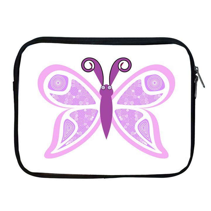 Whimsical Awareness Butterfly Apple iPad Zippered Sleeve