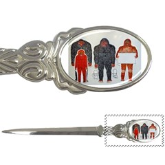 1 Neanderthal & 3 Big Foot,on White, Letter Opener by creationtruth