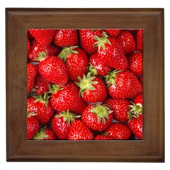 Strawberries Framed Ceramic Tile by SonderSkySecond