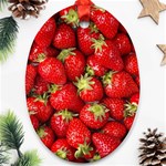 Strawberries Oval Ornament Front