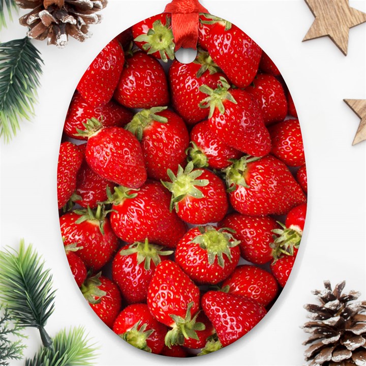 Strawberries Oval Ornament