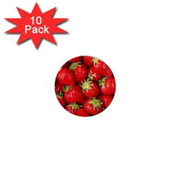 Strawberries 1  Mini Button Magnet (10 Pack)