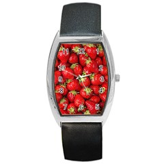 Strawberries Tonneau Leather Watch