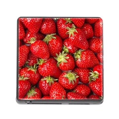 Strawberries Memory Card Reader With Storage (square)