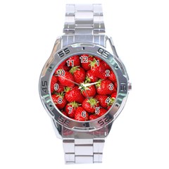 Strawberries Stainless Steel Watch