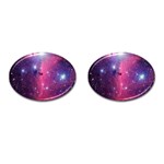 Galaxy Purple Cufflinks (Oval) Front(Pair)