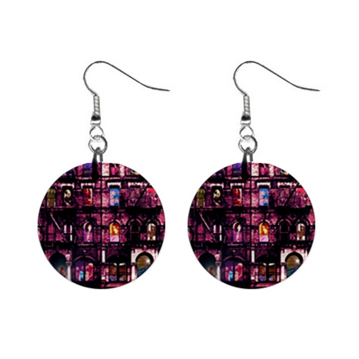 Physical Graffitied Mini Button Earrings