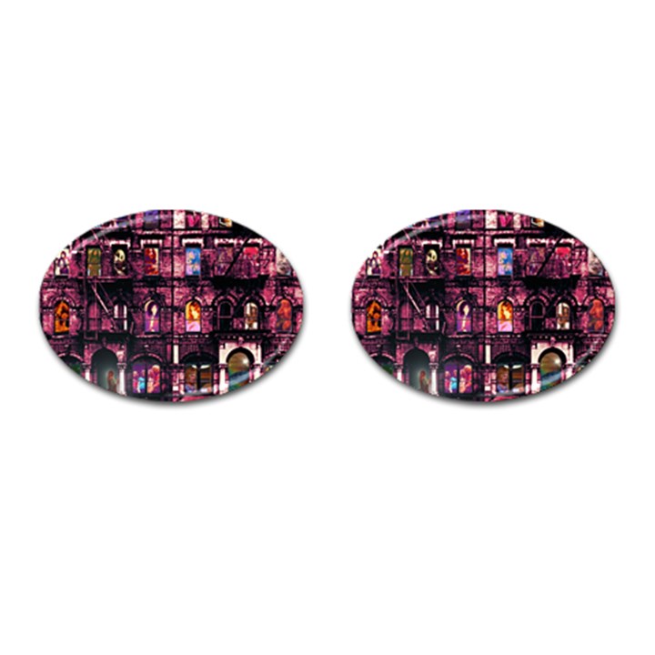 Physical Graffitied Cufflinks (Oval)