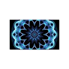 Crystal Star, Abstract Glowing Blue Mandala Sticker 10 Pack (rectangle) by DianeClancy