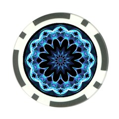 Crystal Star, Abstract Glowing Blue Mandala Poker Chip (10 Pack) by DianeClancy