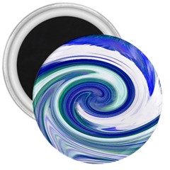 Abstract Waves 3  Button Magnet by Colorfulart23