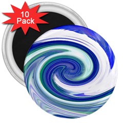 Abstract Waves 3  Button Magnet (10 Pack) by Colorfulart23