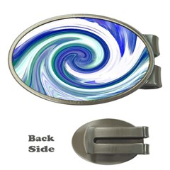 Abstract Waves Money Clip (oval)