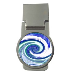 Abstract Waves Money Clip (round)