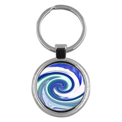 Abstract Waves Key Chain (round)