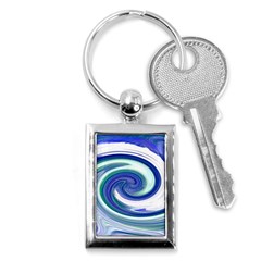 Abstract Waves Key Chain (rectangle)