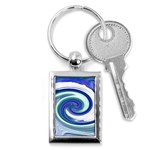 Abstract Waves Key Chain (Rectangle) Front