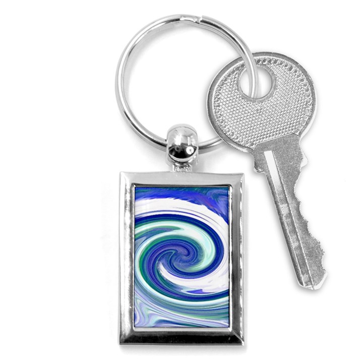 Abstract Waves Key Chain (Rectangle)