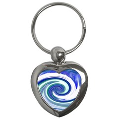 Abstract Waves Key Chain (heart)