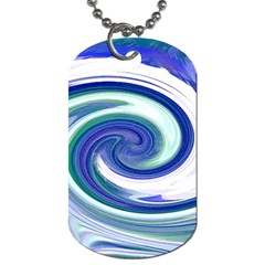 Abstract Waves Dog Tag (two-sided)  by Colorfulart23