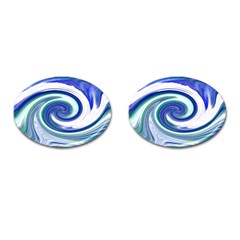 Abstract Waves Cufflinks (oval) by Colorfulart23