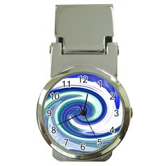 Abstract Waves Money Clip With Watch by Colorfulart23