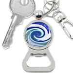 Abstract Waves Bottle Opener Key Chain Front