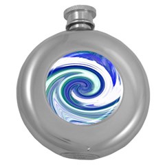 Abstract Waves Hip Flask (round)