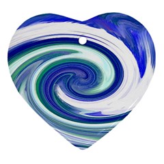 Abstract Waves Heart Ornament (two Sides)