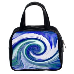 Abstract Waves Classic Handbag (two Sides) by Colorfulart23