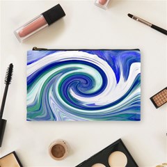 Abstract Waves Cosmetic Bag (medium)