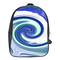 Abstract Waves School Bag (large) by Colorfulart23