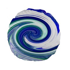 Abstract Waves 15  Premium Round Cushion 