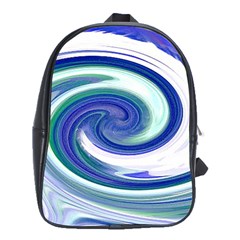 Abstract Waves School Bag (xl) by Colorfulart23