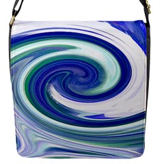 Abstract Waves Flap Closure Messenger Bag (small)